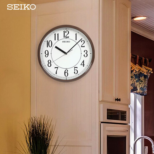 Seiko (Seiko) Japanische Seiko 12-Zoll-Uhr moderne einfache Wohnzimmer Schlafzimmer Schlafzimmer Digitale kreative Atmosphäre Wanduhr Schwarze QXA756J 12-Zoll