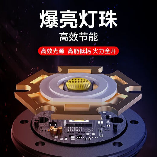 PHILIPS Philips flashlight, strong light, super bright, rechargeable, long battery life, home outdoor, long range, 1200M, submersible