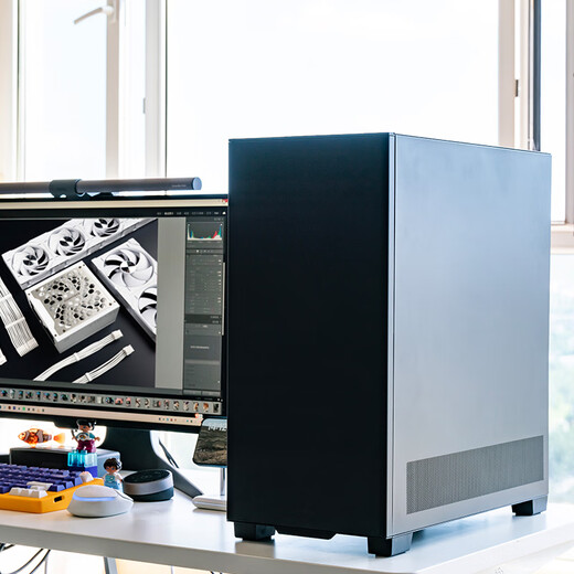 PHANTEKS Wind Chaser XT523 Active Silent Business Office Desktop Computer Case (Full Metal Appearance/7 Fan Positions/Three Sides of Sound-Absorbing Cotton/Type-C Gen2/5080)