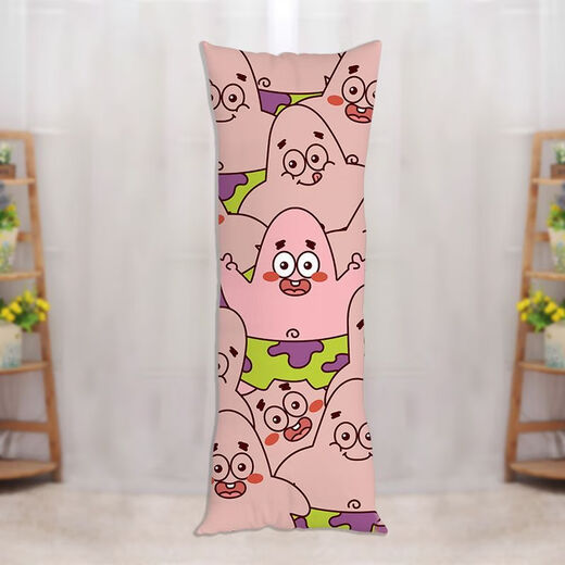 SpongeBob SquarePants Life-size Pillow Pieda Star Long Pillow Cute Cartoon Plush Doll Sleeping Leg Doll SpongeBob SquarePants-4 40x60 cm (half body) baby plush