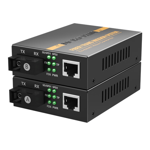 Nokoxin optische Fasertransceiver Gigabit Single-Fiber-Einzelpaar 100-Megabit Single-Fiber-Einzelfaser-Transceiver-Netzwerkkabelnetzwerk-Erweiterung Optoelektronischer Konverter SC Interface Gigabit Single-Faser/20 Kilometer Ein Paar