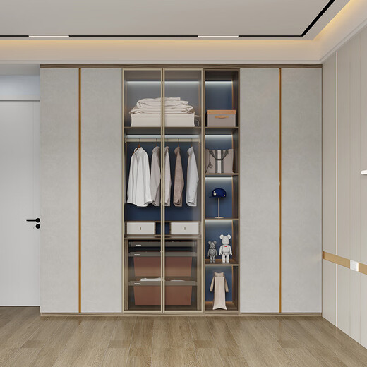 Sophia Wardrobe Modern Simple Whole House Customized Master Bedroom Overall Wardrobe Cloakroom Storage Cabinet Storage Cabinet Furniture RMB/square meter
