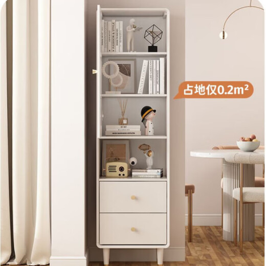 Bai Weitang französischer Sideboard im Cream-Stil gegen die Wand Modernes einfaches Wohnzimmer kleiner vertikaler Schrank Küchenschrank Aufbewahrung Sideboard Kleine Wohnung NT753 Multifunktions Bücherregal Lieferung und Installation
