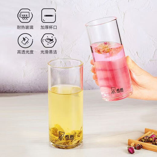 Sinomilk Tasse Einschichtglas Juice Tasse Haushaltsbecher Tasse Hochtemperaturfeste hohe Borosilikat Transparent Tasse xn9913 445 ml 1 Stück
