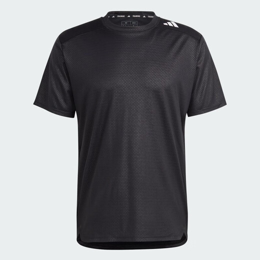 Adidas short-sleeved men's tops, summer training fitness sportswear, ins trendy, round neck, comfortable and breathable casual T-shirt IL1381/black 2XL/suggested 195-215Jin[Jin equals 0.5 kg]
