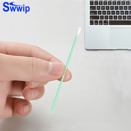 Swwip净化聚酯纤维无尘布头镜片擦拭工业用布头清洁除尘棒500支/包 SW-PS761M布头棉签(500支/包）