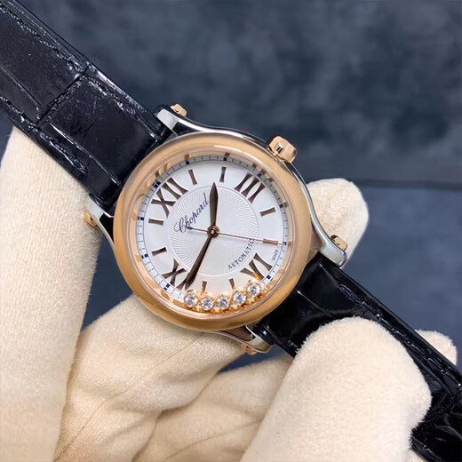 Chopard Swiss Watch Happy Sport Series Happy Diamond Automatic Mechanical Ladies Watch New Year Gift 278573-6013 Five Diamond Rose Gold Silver Plate 30mm