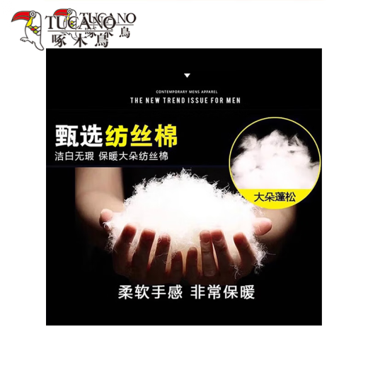 啄木鸟棉服男2025秋冬季新款潮流外套男青年棉衣男加厚连帽羽休闲绒服男 10688/9789绿色 L