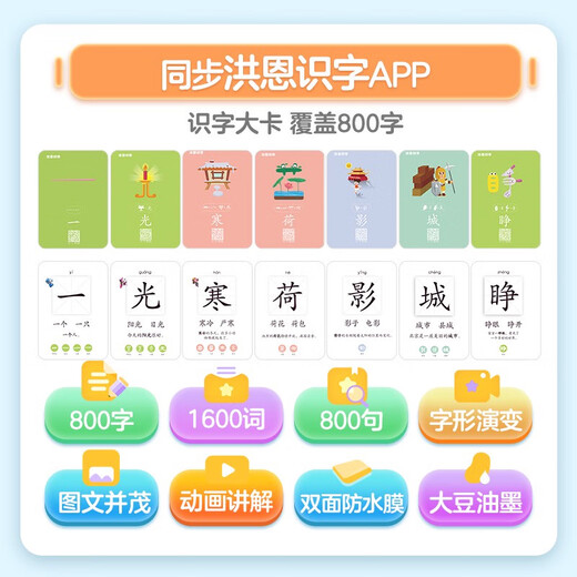 Hongen Literacy App Mitglied Support -Karte Aufklärung Pinyin Erkennungspunkt Reading Smart Children's Baby Toys Hongen Hanging -Tasche