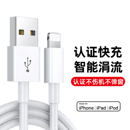 雄晟适用苹果14数据线iphone11快充线13pro手机12速充USB正品8plus单线7p加长2米ipad充电线 一条装【正品USB苹果快充数据线】 0.25米