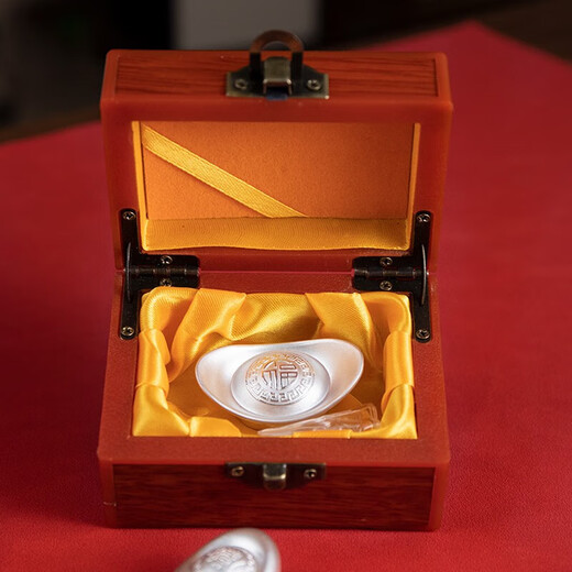 Dian Qingtang pure silver ingot 9999 pure silver solid boiled water small silver ingot high pure silver genuine high-end gift investment collection ornaments into 10g collection play gift