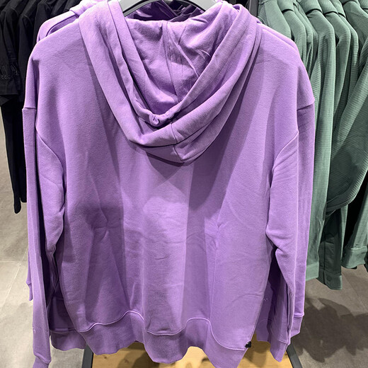 Adidas Sweatshirt Men's Spring y Autumn Fitness Training Sportswear Chaqueta con capucha a prueba de viento IC9764 Fusion Violet S
