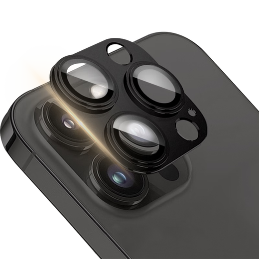 Smorss【AR增透-黑色】适用苹果iPhone16Pro/16ProMax镜头膜钢化膜后置摄像头高清防刮秒贴手机保护膜