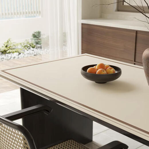 Xinlin light luxury dining table mat, simple modern coffee table tablecloth, no-wash, oil-proof, waterproof, anti-scalding, PVC insulated table mat, high-end, streamlined, clean with just one wipe, 70X120CM, easy to wipe, no-wash