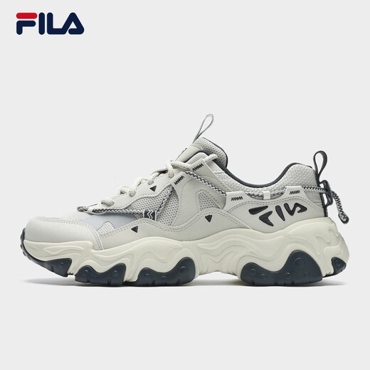 FILA official men's shoes dad shoes sneakers new cat claw shoes 5th generation retro casual shoes silver green/high profile gray-SH 42