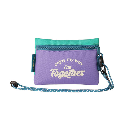 M Square Passport Clip Speicher Anti-Diebstahl-Kartenbeutel für personalisierte Dokumente für Reisen im Ausland, multifunktionaler tragbarer Geldbeutel, Sommerpurple Passport Bag