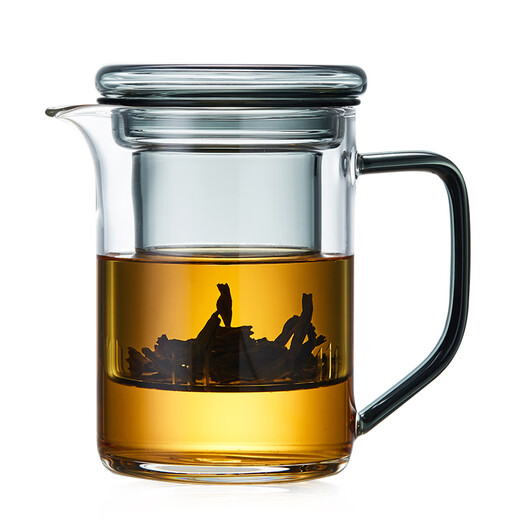 Mesni Glass Tea tasse de thé à thé de séparation d'eau de séparation d'encre couleur créativité Brewing Tea tasse avec eau filtrée tasse de fleur de fleur tasse de thé Kung Fu Set Moke tasse 690 ml