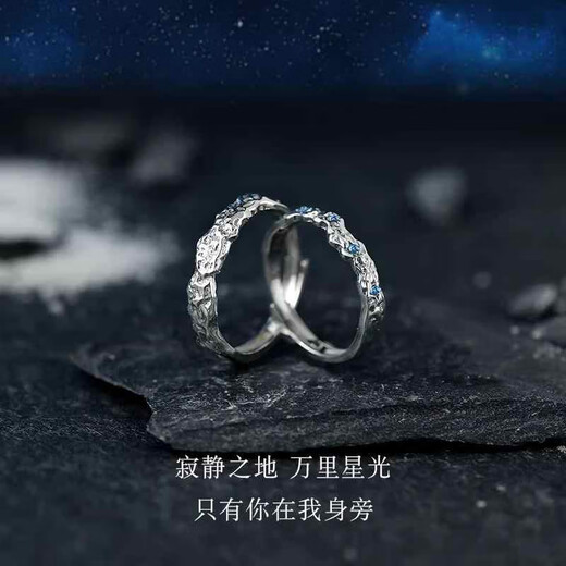 Dirholl Nanjixing platinum ring PT950 light luxury couple ring birthday 520 Valentine's Day gift for girlfriend and wife light luxury model-Nanjixing ring-no engraving