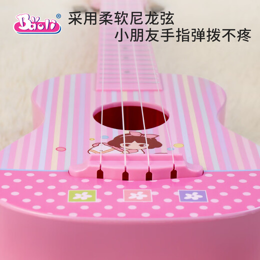 Baoli ukulele juguetes para niños pequeñas guitarra cuerdas ajustables de 3 años 6 baby music instrumento de cumpleaños regalo 1603 color de madera clara + sintonizador