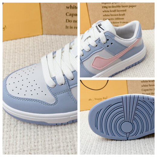 Huili Women's Shoes Versátiles de parejas bajas 'Peples' para estudiantes, pequeños zapatos blancos cómodos y transpirables deportes y ocio 9755a gris y blanco 37