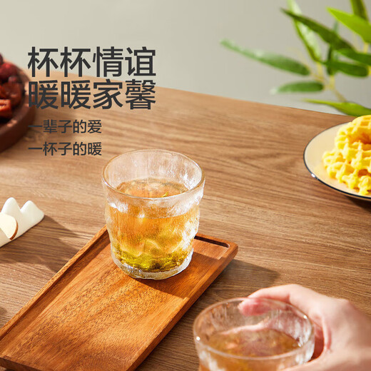 [JD Logistics] Glacier pattern glass cup fashion trend ins Feng Juice Cup wine glass water cup Glacier cup 250ml 1