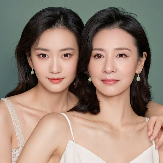 Qlady Pure Silver Hetian Jade Earrings Women's Light Luxury Niche High-end Earrings Light Luxury Jade Earrings Earrings Birthday Gifts