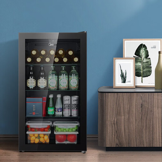 Midea displays 95-liter refrigerated fresh cabinet, commercial high-end small beverage cabinet, office small refrigerator bar, hotel refrigerated cabinet, bass level one energy efficiency LC-95GM