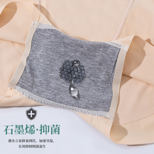 Ropa interior para mujeres de caramella para mujeres en seda de hielo de verano sin marcas y abdomen levantando las nalgas para pantalones de seguridad de las niñas 1 piel l