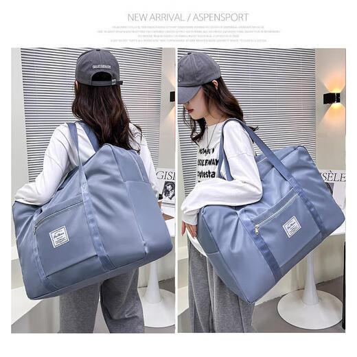Reisetasche für Frauen mit großer Kapazität, große, leichte Geschäftsreise, Sport, Fitness, Lieferungstasche, Gepäckbeutel, Blue 70L