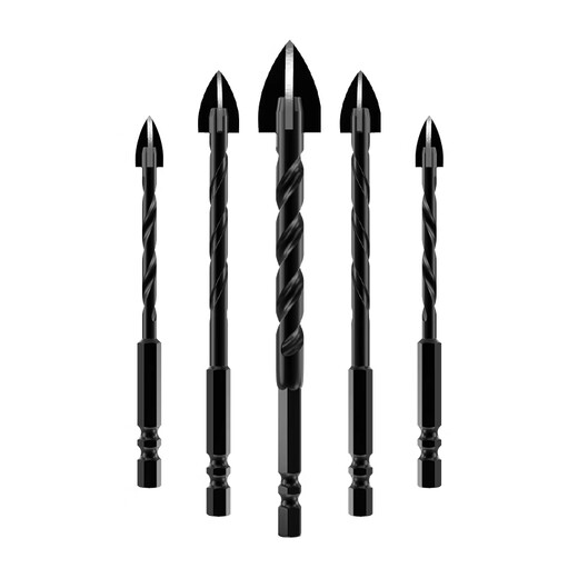 LiDiao ceramic tile drilling drill bit four-edged overlord drill high hardness alloy dry drilling triangle drill all-ceramic concrete 6/8/10mm