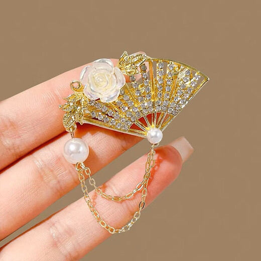 Duti antique flower metal hairpin temperament hairpin female side clip niche duckbill clip new bangs clip Hanfu headdress glazed camellia - one pair