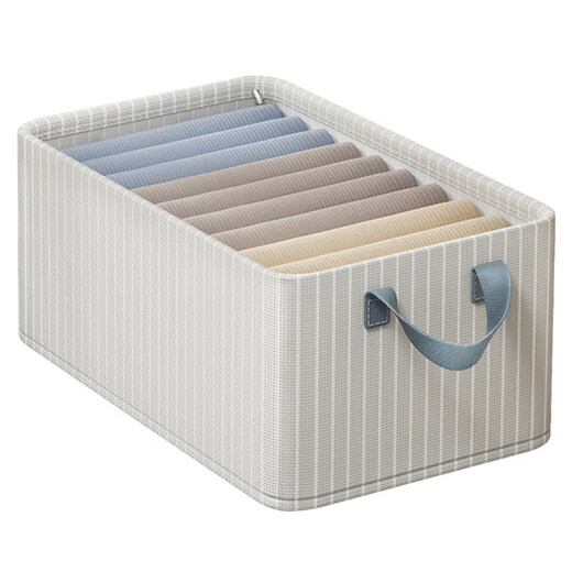 Housekeeper Oxford cloth striped storage basket storage box home wardrobe organization artifact dormitory storage box clothes basket large capacity rice stripe steel frame 2 pack