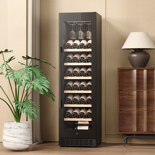 BAIKAILUN wine cabinet, first-level energy efficiency, constant temperature and moisturizing wine cabinet, zero embedded compressor, home wine storage, sake beer display refrigerator, fruit beverage refrigerator bar, upgraded smart anti-fog door | dual temperature | red wine ice bar | 188L 30 bottles, air-cooled and frost-free