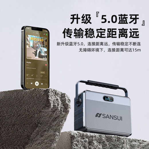 山水G205S音响功放一体机2025新款全新升级家用户外便携手提式直播声卡大功率广场舞音响无线蓝牙音箱 山水G205S旗舰版【配音响包】