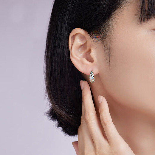 Liuguifu Jewelry PT950 Platinum Earrings Broken Ice Dawn Platinum Stud Earrings for Women PT0200057 1.7g