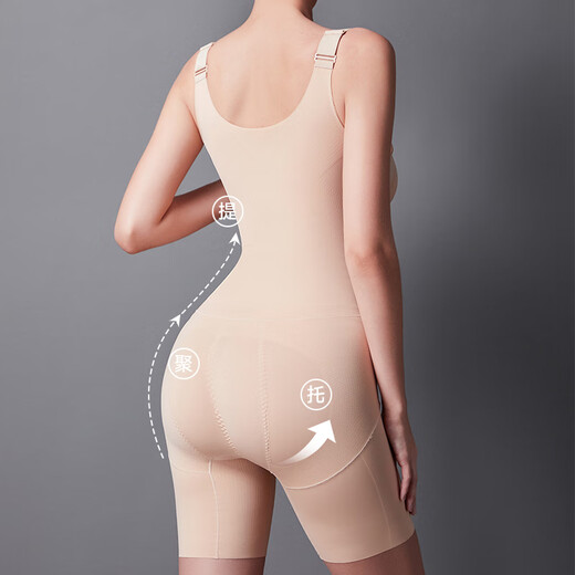 婷美黑绷带塑身连体衣强力收腹提臀连身裤后脱束腰显瘦美体衣美肤