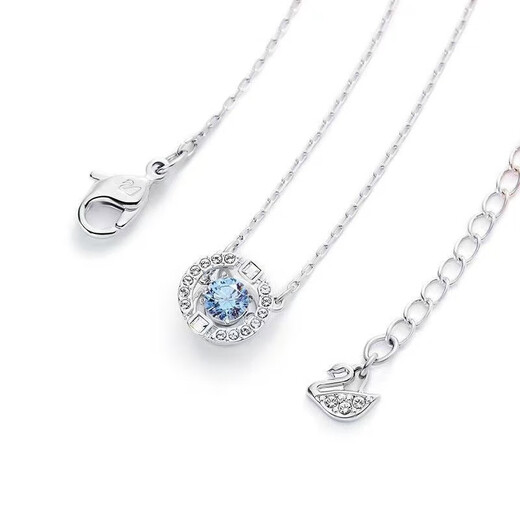 Swarovski (SWAROVSKI) Beating Heart Fashion Women's Necklace Clavicle Chain Girlfriend's Birthday New Year's Valentine's Day Gift - Handbag Not Included Blue 5279425