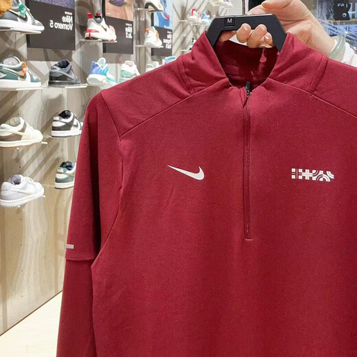 Nike (Nike) Camiseta de manga larga Men's 2025 Summer New Sports Training Collar Collar Collar HV8212-677 HV8212-677 Rojo/Año Nuevo estilo L L