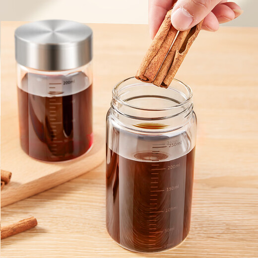 Baijie glass Chinese medicine sub-bottling food-grade high temperature resistant sealed glass jar portable Chinese medicine storage container sealed jar storage bottle