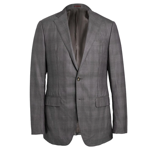 VICUTU suit top men's wool skin-friendly autumn business commuting casual jacket brown plaid suit 185/104B
