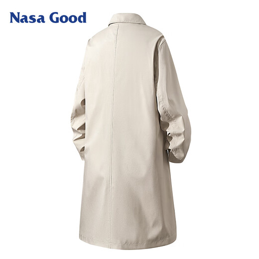 NASA GOOD mid-length jacket men's autumn Korean style solid color loose casual style couple clothes jacket khaki 2XL