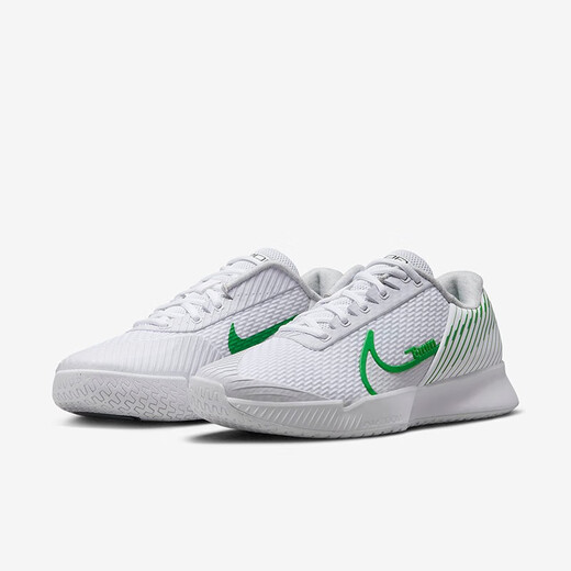 NIKE Nike men's tennis shoes men's shoes Vapor Pro 2 wear-resistant shock-absorbing tennis sneakers Hard court French Open style [white/green and yellow] DR6191-102 41 (260mm)