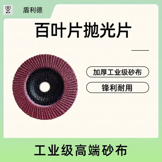 Meikejie Louver Blade 100 Angle Grinder Thousand Blade Metal Grinding Disk Stainless Steel Wood Polishing Blade Louver Wheel Flat Abrasive Cloth 100 Type Angle Grinder Universal Louver Blade 60 Mesh Iron Mesh Red Sand (5 pieces)