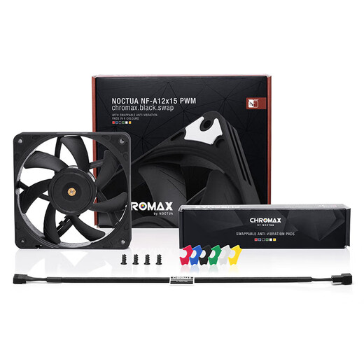Noctuanf-A12x15 Ventilador de chasis ultra delgado Control de temperatura silenciosa 12cm 12015 Ventilador de gato colorido ennegrecido NF-A12X15 PWM CH.BK