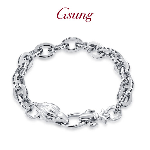 GsunG's new platinum bracelet men's atmospheric cross chain PT950 fashionable and shiny large platinum men's bracelet eagle beak is calculated based on the gold price of the store that day
