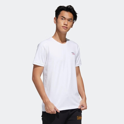 阿迪达斯（adidas）【京东奥莱】男装潮流时尚舒适透气运动休闲圆领短袖T恤 GK1483 GK1483 XL