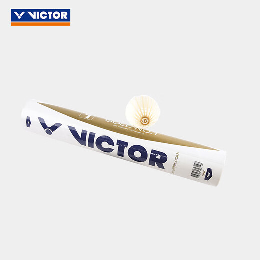 VICTOR威克多羽毛球金黄1号鸭毛球比赛训练用球2速 12只装