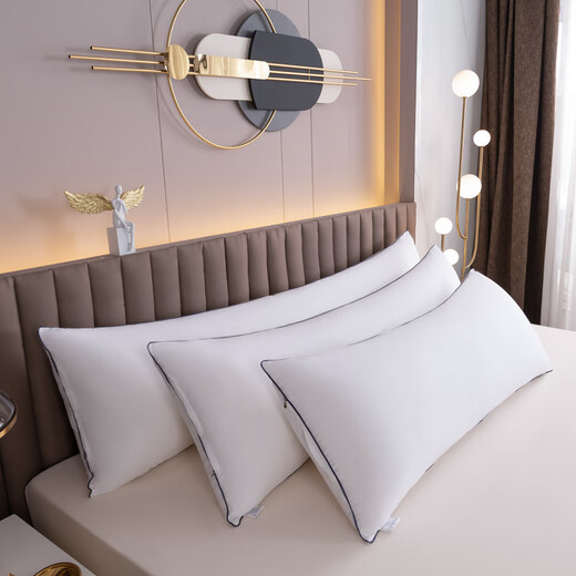 Red Dragonfly Winter Double Couple Style Long Pillow Integrated Long Strip Pillow Parent-Child Large Pillow Core Double Pillow Cover Head Large Pillow Cover Cute Dog [Cotton Milk Fleece is more warmer] Pillow Cover + Pillow Core 48x120cm [1.2 meters bed]