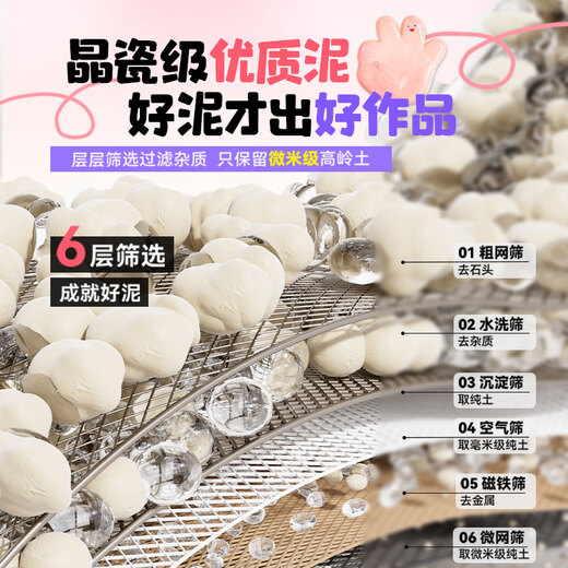 
Guangbo Pailou Time Ceramic Clay Stone and Plastic Clay Set Jiling Sister Children's Gifts Baked-free Diy Handmade Ceramic Sculpture Materials Naturally Dried Shaping Clay Soft Soil PL87809