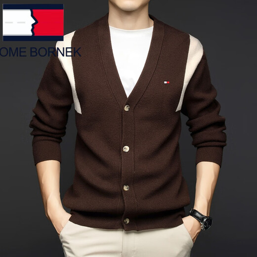 Tommy Kelly Light Luxury V-Ausschnitt Cardigan Herbst und Winter Wärme verdickte Jacke warmes reines Woll-Basis-Hemd Schwarz M 165 Empfohlen 100-120 Jin [Jin gleich 0,5 kg]